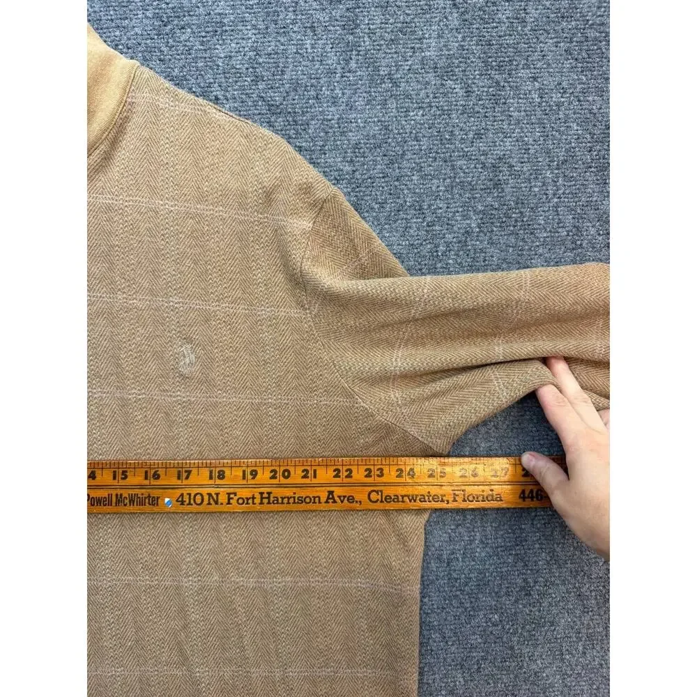 Polo Golf Ralph Lauren Men's XL Pima Cotton Alpaca Quarter Zip Sweater Peru